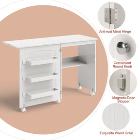 Giantex Folding Sewing Table w/Storage