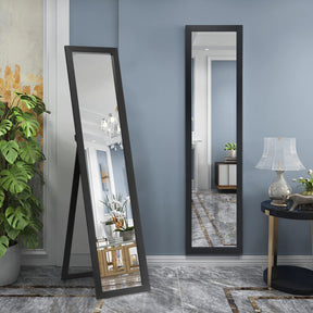 Giantex Full-Length Wood Mirror, Standing Mirror & Wall Mirror
