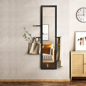 Giantex Full-Length Wood Mirror, Standing Mirror & Wall Mirror