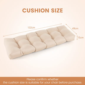 Giantex Indoor Outdoor Bench Cushion, 132 x 49 x 15 cm Patio Chair Cushions