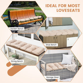 Giantex Indoor Outdoor Bench Cushion, 132 x 49 x 15 cm Patio Chair Cushions
