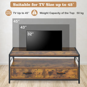 Giantex Industrial Coffee Table with Storage