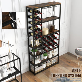 Giantex Industrial Floor Wine Rack, Freestanding Wine Rack