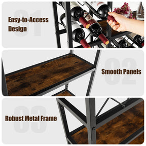 Giantex Industrial Floor Wine Rack, Freestanding Wine Rack