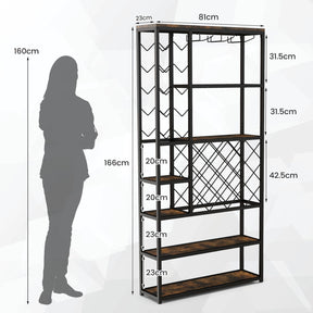 Giantex Industrial Floor Wine Rack, Freestanding Wine Rack