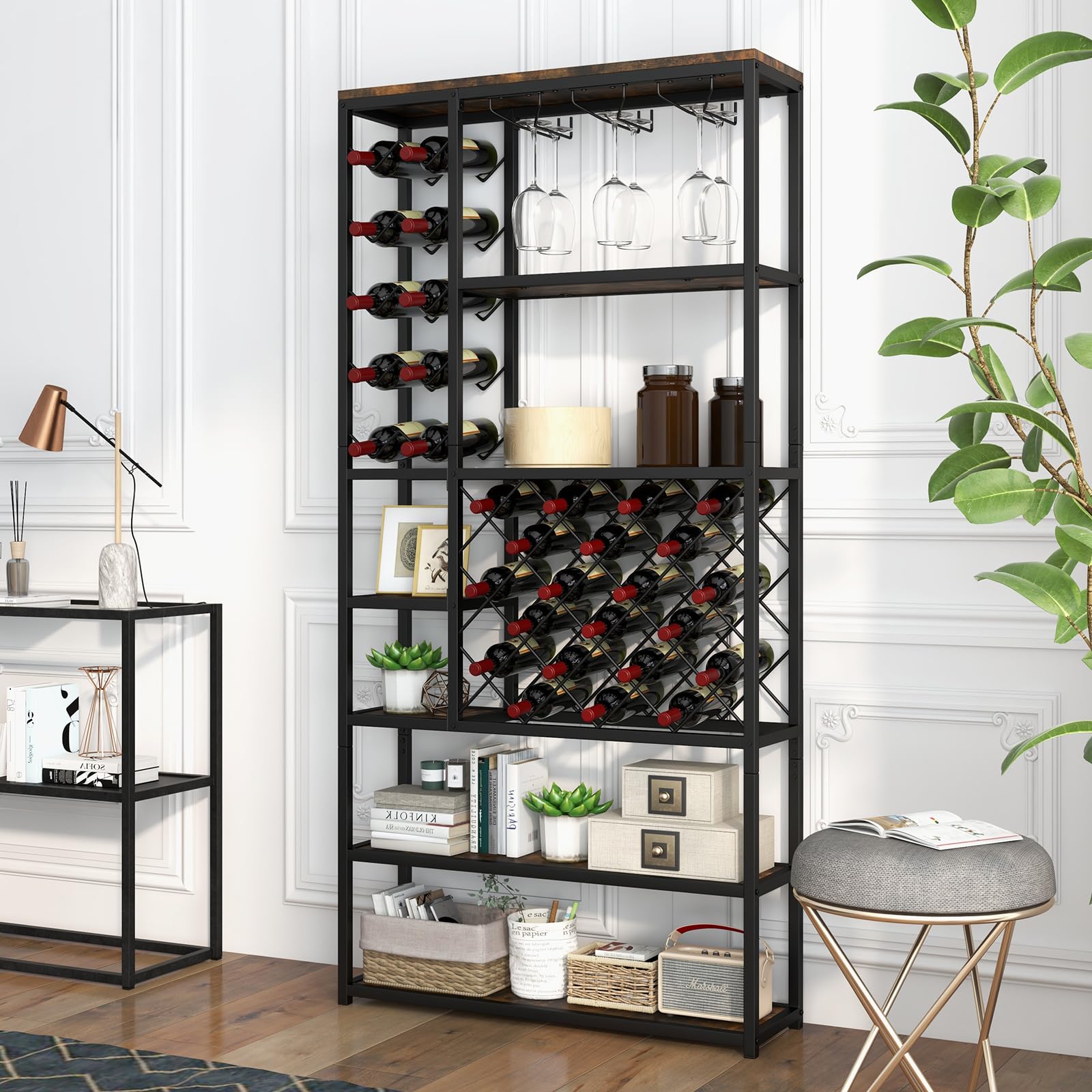 Giantex Industrial Floor Wine Rack, Freestanding Wine Rack