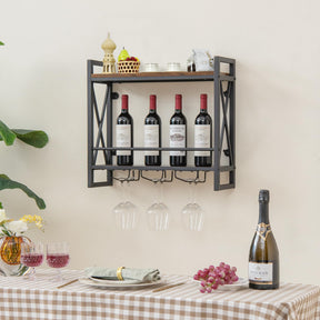 Giantex Industrial Wall Mounted Wine Rack