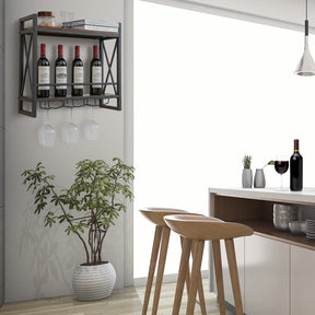 Giantex Industrial Wall Mounted Wine Rack