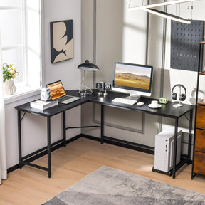 Giantex L-Shaped Desk with Power Outlet