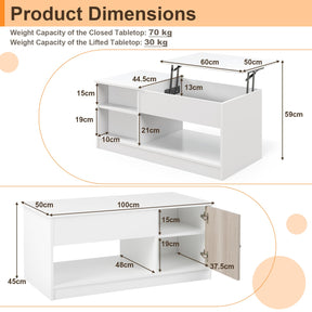 Giantex Lift-Top Coffee Table, Modern Cocktail Table