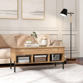 Giantex Lift Top Coffee Table, Rising Center Table with Large Hidden Compartment