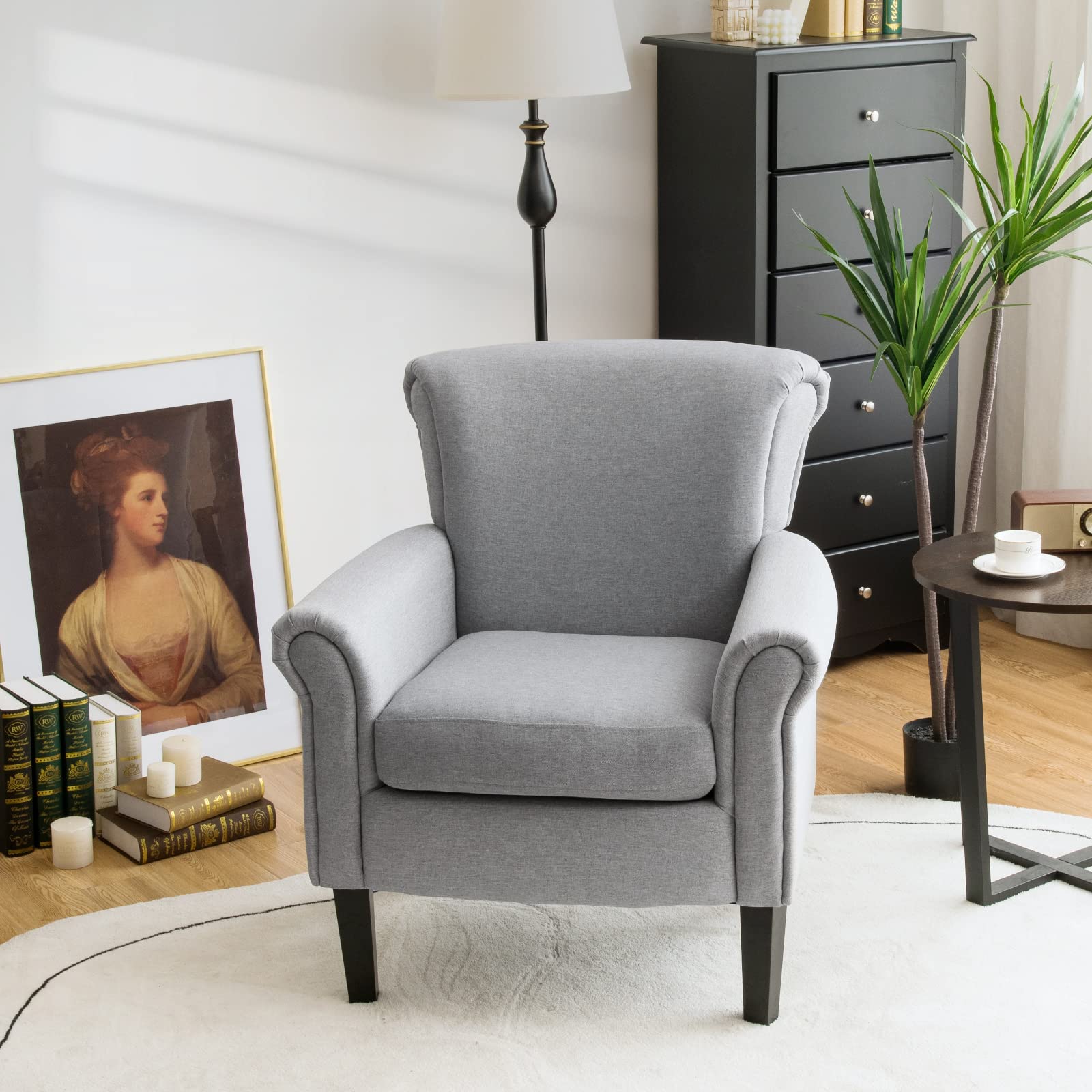 Giantex Modern Fabric Upholstery Accent Chair