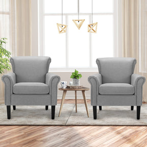 Giantex Modern Fabric Upholstery Accent Chair