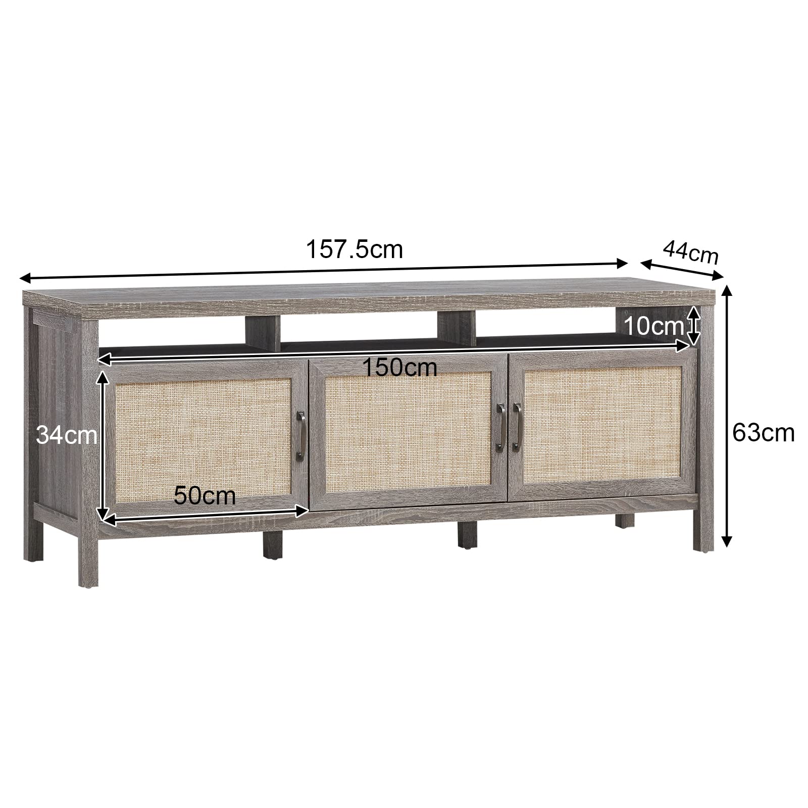 Giantex Rattan TV Stand for TVs up to 65 Inches