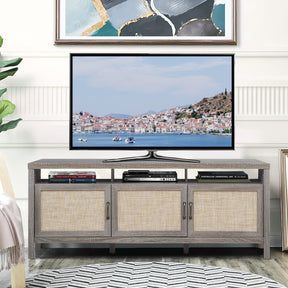 Giantex Rattan TV Stand for TVs up to 65 Inches
