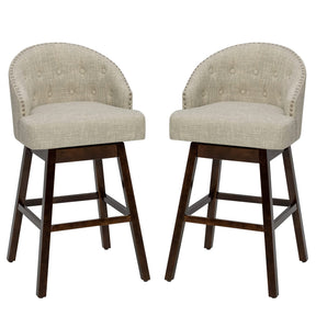 Giantex Set of 2 Bar Stools, Swivel Barstools