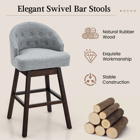 Giantex Set of 2 Bar Stools, Swivel Barstools