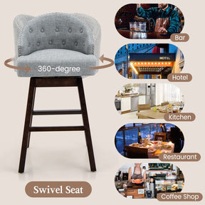 Giantex Set of 2 Bar Stools, Swivel Barstools