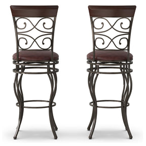 Giantex Set of 2PCS Retro Bar Stool, 360-degree Swivel