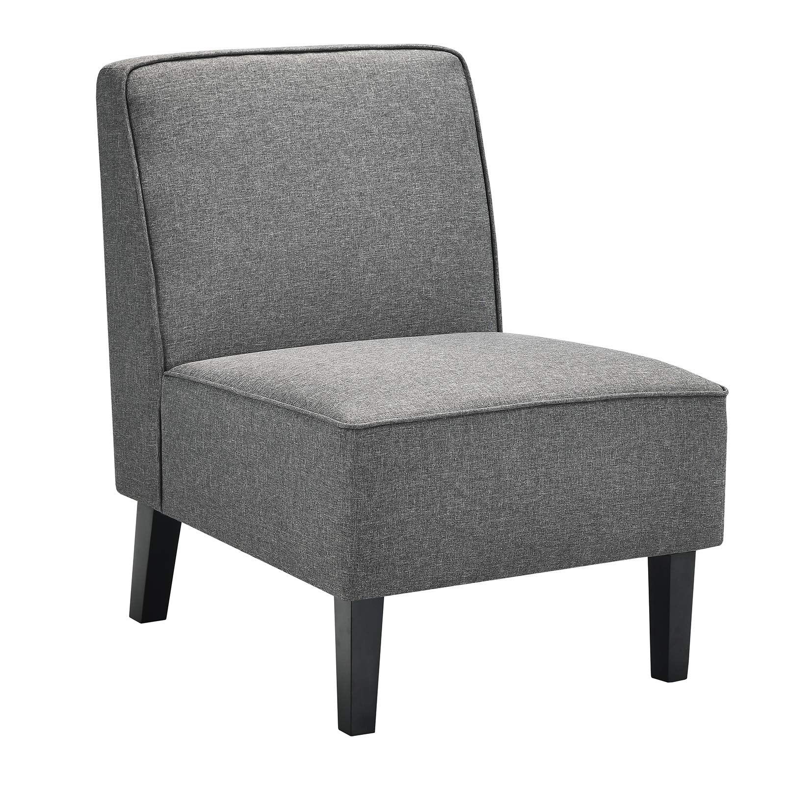 Giantex Upholstered Accent Chair, Linen Fabric Single Sofa Armless Chair