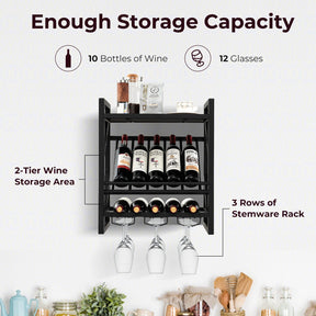 Giantex Wall Mounted Wine Rack