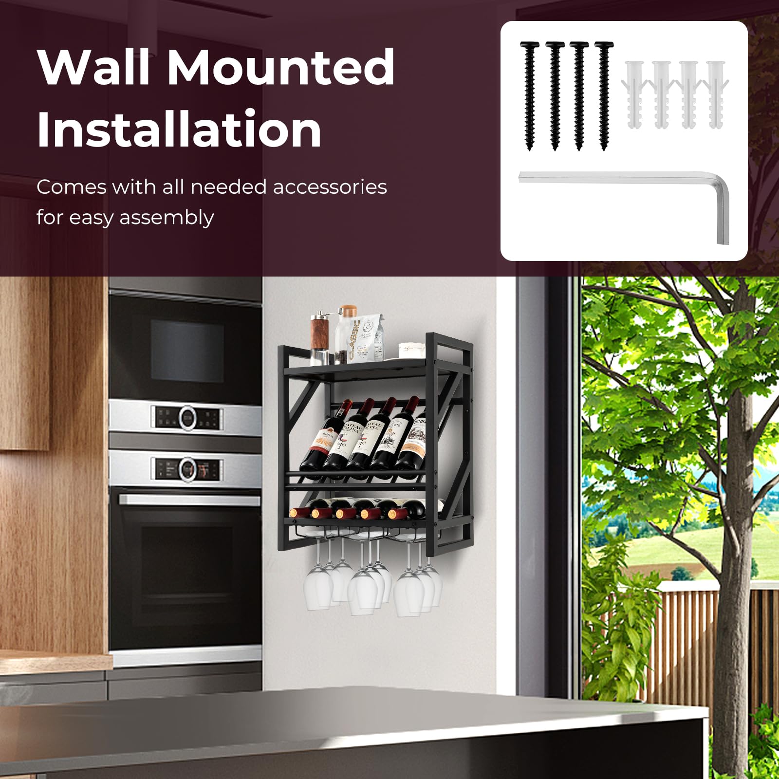 Giantex Wall Mounted Wine Rack