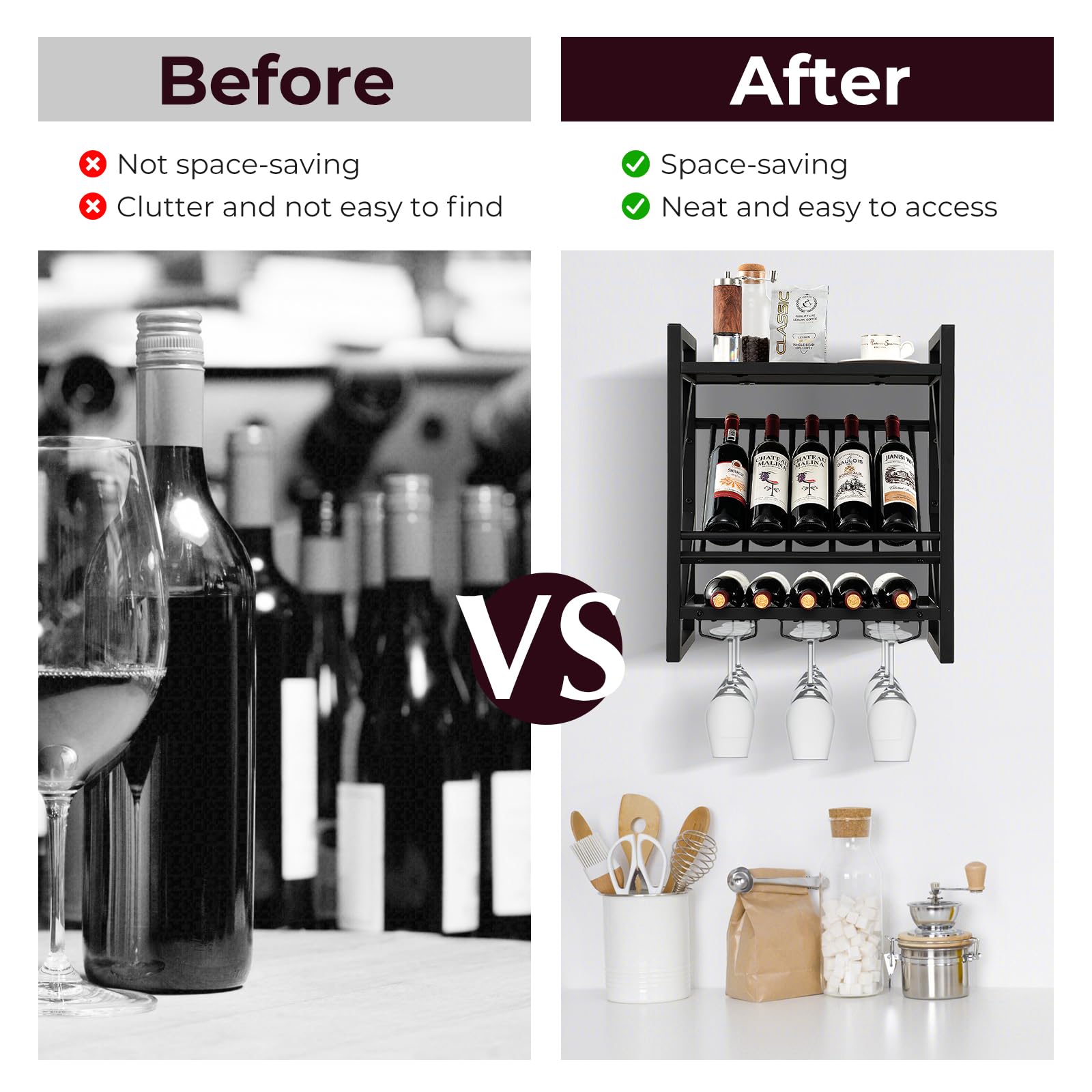 Giantex Wall Mounted Wine Rack