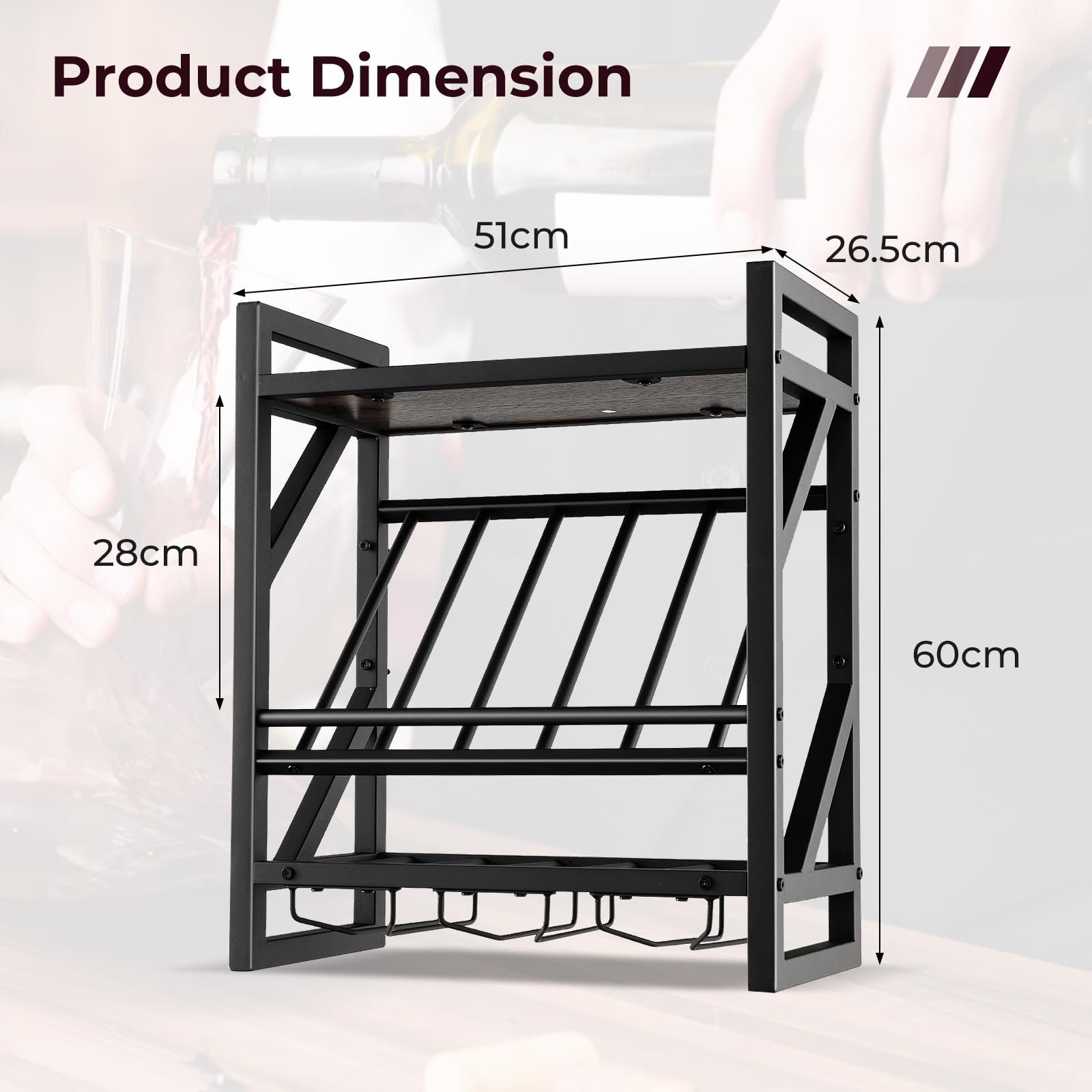 Giantex Wall Mounted Wine Rack