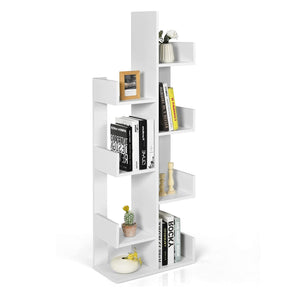 Giantex Industrial Bookcase, Tree-Shaped Bookshelf W/ 8 Storage Shelves
