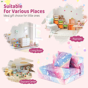 HONEY JOY Glow in The Dark Kids Folding Sofa Bed Floor Mattress