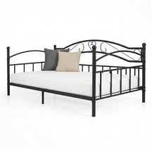 Metal Daybed Frame, 190 x 90 cm Sofa Bed with Classic Headboard