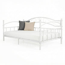Metal Daybed Frame, 190 x 90 cm Sofa Bed with Classic Headboard