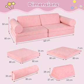 HONEY JOY 8 PCS Kids Play Couch