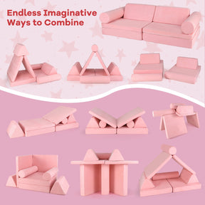 HONEY JOY 8 PCS Kids Play Couch