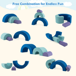 Rainbow Arc Climber Playset, Foam Climbing Blocks with Machine Washable Covers
