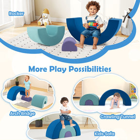 Rainbow Arc Climber Playset, Foam Climbing Blocks with Machine Washable Covers