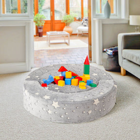 2-in-1 Toddler Chair, Glow in the Dark Kids Couch with Removable & Washable Cover, Plush Reading Chair for Children