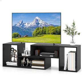 Wood TV Stands 2 PCS TV Console Cabinets for TVs up to 55 Inches