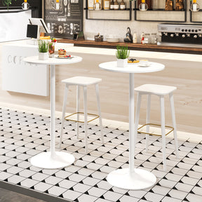 Giantex Round Bistro Table, 101.5 cm Bar Height Cocktail Table Converts into 56 cm Tall Coffee Table