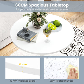 Giantex Round Bistro Table, 101.5 cm Bar Height Cocktail Table Converts into 56 cm Tall Coffee Table