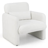 Chenille Accent Chair, Modern Upholstered Armchair w/ Removable Lumbar Pillow, Widened Backrest & Thick Seat Cushion