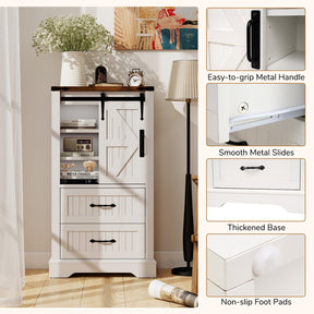 Farmhouse Bathroom Floor Cabinet, Freestanding Storage Cabinet