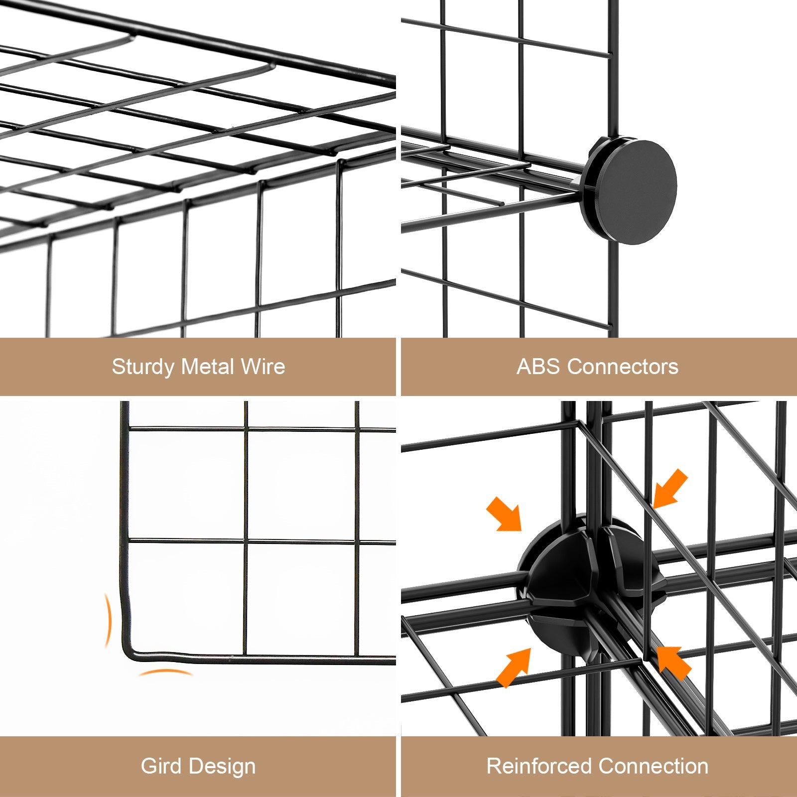 Giantex Metal Wire Cube Storage, 12-Cube Stackable Free Standing Cubby Storage Organizer Shelf