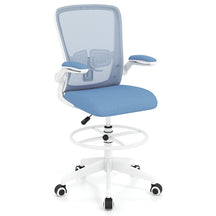 Adjustable Drafting Chair, 360° Swivel Designed Mesh Fabric Chair w/Lumbar Support