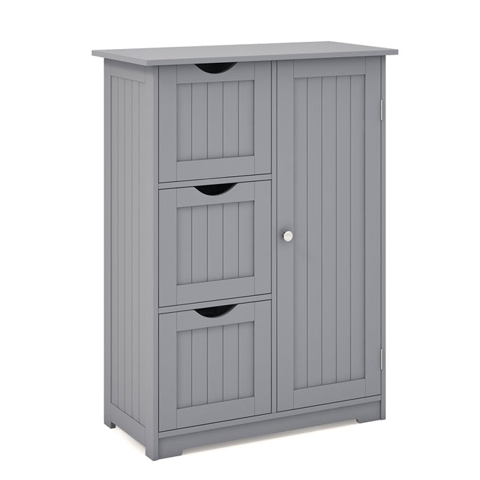Freestanding Bathroom Floor Cabinet Side Storage Cabinet Drawer Chest Organizer