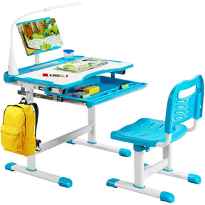 Home School Children Desk and Chair Set for Boys and Girls