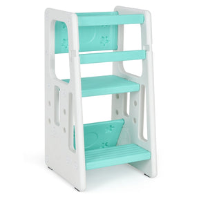Kids Step Learning Stool with Double Safety Rails for Baby