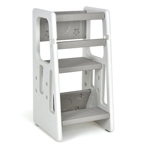 Kids Step Learning Stool with Double Safety Rails for Baby