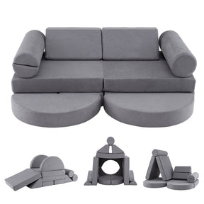 13 PCS Modular Kids Play Couch for Nursery Playroom Bedroom Living Room