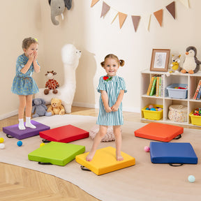 6 PCS Square Floor Cushions, Soft Sponge Floor Pillows for Classroom Home Nursery Kids Room Daycare